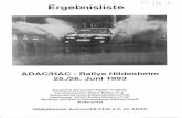 Ergebnisliste - Welfenpokal · r-1 ,f,\, ^-. [ f ^ ]t r I j t t./t f, ts1 I Ergebnisliste! ADAC/HAC r Rallye Hildesheim 25.126. Juni 1993 Deutsche Automobi l-Ral lye-Trophäe Norddeutscher