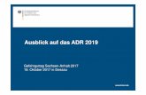 Ausblick auf das ADR 2019 - IHK Halle-Dessau · • GT September 2017 - ECE/TRANS/WP.15/AC.1/148 • WP. 15 Mai 2016 ... Gesamtmenge von Lithiumzellen/-batterien je CTU ≤ 333 kg