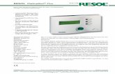 RESOL DeltaSol Pro Seite 1/28 · PDF fileDer Regler RESOL DeltaSol Pro ist für 3 Anlagen-Grund-systeme vorprogrammiert: System 1: 1 Kollektor und 1 Speicher System 2: 1 Kollektor