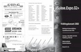 Herzlichen Dank unseren Sponsoren! «Suisse.Expo.02» · Charles Chaplin/u.a. Charles Chaplin Selection arr. Marcel Peeters Phil Collins/ Against All Odds arr. David Stout/Chris Smith