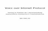 Voice over Internet Protocol - cosy.sbg.ac.atheld/teaching/wiss_arbeiten/slides_01-02/... · Voice over Internet Protocol soll das erm oglichen. Problem: Internet ist paketorientiert(IP-Pakete,