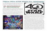 Flipper Stern STAR WARS Pro: Spielregeln - outlane.ch · Flipper Stern STAR WARS Pro: Spielregeln Der 40ste Geburtstag des allerersten STAR WARS -Films von 1977 inspirierte die Firma