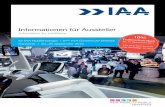 Informationen für Aussteller - IAA 2018 · IAA website, the exhibitor directory, the app, guest tickets or media activities on the trade show grounds. ... This is confirmed by the