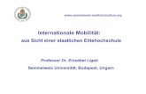 Internationale Mobilität - goldkronacher-gespraeche.de · Sehr geehrte Frau Prof. Ligeti, ich habe jetzt die Lehre in Ungarn und in Deutschland erlebt und kann ihnen nur gratulieren.