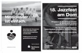 JCT Jazzfest am Dom L2 - jazz-club-trier.de · Mal veranstaltet der Jazz-Club Trier e.V. in Zusammenarbeit mit „Kultur am Dom“ und freundlicher Unterstützung der Stadtwerke Trier