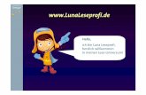 Hallo, ich bin Luna Leseprofi, herzlich willkommen in ... · Was ist Luna Leseprofi? • Kostenloses Onlineportal zur Leseförderung als erweitertes Angebot zur „Sonne Mond und