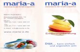 maria-a Diplomierte der Ernährungslehre Maria Argiriadou … · maria-a Diplomierte der Ernährungslehre Maria Argiriadou Deidesheimer Str. 10 D- 70499 Stuttgart Mobil +49 (0) 152
