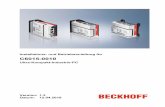 C6015-0010 - Beckhoff Information System - German · Die TwinCAT Technologie ist patentrechtlich geschützt, insbesondere durch folgende Anmeldungen und Patente: EP0851348, US6167425