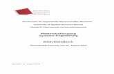 Masterstudiengang Systems Engineering … · Systems Engineering Modulhandbuch Überarbeitete Fassung vom 01. August 2014 ... Haberfellner R. et.al. (Hrsg.): Systems Engineering,