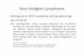 2016 10 22 SELP-Patiententag Vortrag Dr Dirk Nischik … · • Mediastinales großzelliges B-Zell-Lymphom (des Thymus ... • primär kutanes CD8-positives zytotoxisches T-Zell-Lymphom