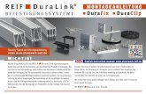 Dura Fix Dura Clip - stanzwerk-reif.de · Mit der Entscheidung für das REIF DuraLink Aluminiumsystem haben Sie sich für ein hochstabiles und durchdachtes Produkt entschieden. Wo