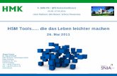 HSM Tools….. die das Leben leichter machenkonferenz-nz.dlr.de/pages/samfs2011/present/1. Konferenztag/04_HMK... · HSM Tools….. die das Leben leichter machen 26. Mai 2011 Jürgen