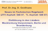 Prof. Dr.-Ing. D. Großhans Neues im Technischen … · 2016-01-21 · am 02.04.2009 in Linstow. 2 Gliederung 1. ... • DIN EN 12591 Straßenbaubitumennormen ... Korn > 2 mm beträgt