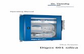 Silica Analyser Digox 601 silica - Dr. Leyedr-leye.com/cms/upload/BA/Ba_englisch/OM_digox601silica.pdf · DR. THIEDIG + CO Prinzenallee 78-79 13357 Berlin Germany Phone: +49 30