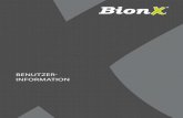 Benutzer- information - elektrofahrrad-einfach.de · und von überall sonst in der Welt unter service.bike@bionxinternational.com ... Dieses manual beschreibt die funktion des BionX