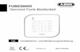 FUBE50000 Secvest Funk-Bedienteil · FUBE50000 Version 2.1 H 115013 14 BOM 12603591 Secvest Funk-Bedienteil DE Installations- und Bedienungsanleitung