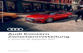 Audi Konzern Zwischenmitteilung · Audi A6 Limousine 137.360 157.996 Audi A6 Avant 41.475 47.016 Audi A6 allroad quattro 8.056 8.184 Audi A7 Sportback 12.805 21.694 Audi Q7 ...