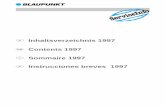 Inhaltsverzeichnis 1997 Contents 1997 Sommaire 1997 … · 2015-02-17 · 97.01.10 AR Opel Car 300 D - Software-Version 9 GB ... Order no. for the service manual and spare part list