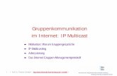 Gruppenkommunikation im Internet: IP Multicastschmidt/tt/mcast.pdf · 224.0.0.5 Alle OSPF Router ... Host sendet IGMP Report zum Gruppenbeitritt 23 Prof. Dr. Thomas Schmidt http: