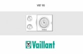VRT 90 - Vaillant · Uhrzeit einstellen Der Raumtemperaturregler VRT 90 hat eine Schaltuhr, deren 24-Stunden-Skala (6) sich einmal am Tag dreht. Zum Einstellen der Uhr drehen ...