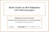 BGH-Urteil zu RX-Rabatten UVP-Abmahnungen - .BGH-Urteil zu RX-Rabatten 4 Bonus f¼r sp¤teren zul¤ssig?