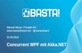 Concurrent WPF mit Akka -  · PDF fileManuel Meyer | Trivadis AG   - @manumeyer1 22.09.2016 Concurrent WPF mit Akka.NET