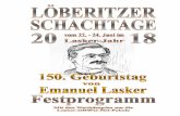 Die umseitige Federzeichnung des Weltmeisters Dr. Emanuel ... · Emanuel Lasker studierte später Philosophie und Mathematik in Berlin, promovier- te 1902 in Erlangen, schrieb mathematische