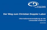 Christian Doppler Forschungsgesellschaft · 30.06.2015 | Christian Doppler Forschungsgesellschaft 2 Die CDG auf einen Blick • Die CDG fördert die Zusammenarbeit von innovativen