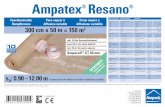 Ampatex Resano - ampack.fr€¦ · Verlege-Tipps: Dachsanierung von Aussen (Bild 2) Verlegen Sie die Bahn mit 10 cm Überlappung und verkle-ben Sie diese mit dem beigepackten Acrylklebeband