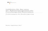 EU-Rahmenprogramm Forschung und Innovation ... · Leitlinien für das neue EU-Rahmenprogramm für Forschung und Innovation Positionspapier der Bundesregierung Berlin, September 2017