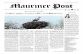 Woche 10, Freitag, 11. März 2016 Maurmer … · Maur: Der Storch ist zurück ... Sechs Gymnasiasten der Kantonsschule Hottingen führen als Schulprojekt gemeinsam ein Unterneh ...