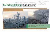 GstettnReiter - Stillfried-Grub · Monika Minder. R R r t am Kellerberg in Stillfried Einzigartige Unikate, hergestellt in liebevoller Handarbeit ... 3 Editorial von Alfred Knasmillner