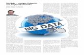 Big Data – riesiges Potenzial und Ungleichheitsrisiko · Chancen von Big Data können – wenn sie genutzt werden – zu großem Wirtschaftswachstum, mehr Jobs und viel höherer