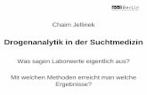 Chaim Jellinek - adv-suchthilfe.de · Metabolite in der Urinprobe vor der Analyse. Das geht nicht mit Teststreifen, sondern nur maschinell! Drogenanalytik in der Suchtmedizin: ...