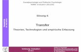 TRANSFER 07. Mai 2013 Transfer - uni-kiel.de · Wissenserwerb: Enkulturation in die ExpertInnengemeinschaft besondere Bedeutung der gemeinsamen Reflexion des Vorgehens und des Austauschs