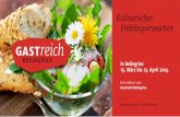 Kulinarisches Frühlingserwachen - gestalteragentur.de · Beilngries“ und heißen Sie zu unserem Kulinarischen Frühlingserwachen in Beilngries recht herzlich willkommen! Fuchsbräu