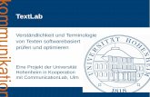 TextLab-Präsentation Kercher Verwaltungen.ppt ... · Eine Projekt der Universität Hohenheim in Kooperation ... Und wie macht man das? Die wichtigsten Grundregeln der Verständlichkeit