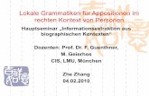 Lokale Grammatiken f¼r Appositionen im rechten micha/kurse/biographIE-WS0910/referate/...  Lokale