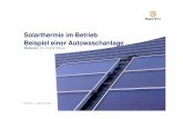 Solarthermie im Betrieb Beispiel einer Autowaschanlage · Referent: Dr. Frank Wiese Birkenfeld, 11.September 2009. 2/24 wagner-solar.com Konzeption des Vortrags • Kurzvorstellung