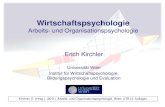 Vorlesung Wirtschaftspsychologie I WS 2010/ .1 Wirtschaftspsychologie Arbeits- und Organisationspsychologie