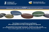 Internationales Projektmanagement · institut f r moderne management ifmme entwicklung Internationales Projektmanagement Projektmanagement, Führung und projektorientierte Unternehmensführung
