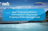 SAP Innovation@Work Ganzheitlich integriertes … · Marcel Zimmermann, Managing Director, asem group 2. SAP Projektportfolio- und Projektmanagement 3. ... Markus Küng Finanzen &