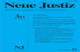 NJ 3 2001 COVER 2C - neue-justiz.nomos.de · Zur Geltung von Anerbenrecht im Gebiet der DDR Betriebskostenumlage im Wohnraummietverhältnis ... Die Volltexte der kommentierten und