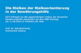 Die Risiken der Risikoorientierung in der Bewährungshilfe · Risikomanagement. Risikoorientierung in der deutschen Bewährungshilfe ... Rahmen der Bewährungshilfe geht und für