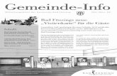 BF Gemeinde-Info 0905 Bel:BF Gemeinde-Info 0905 · der Insel Sylt auf die Plätze 2 bis 5. Bekannte Touristenmagnete wie Gar-misch-Partenkirchen (Platz 13), Warne- ... Joachim Lieber,