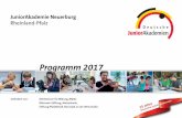 Programm 2017 - Deutsche JuniorAkademien · Bildung & Begabung gemeinnützige GmbH Kortrijker Str. 1 53177 Bonn Tel.: (0228) 95915-42 Fax: (0228) 95915-49 info@deutsche ... Layout: