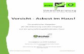 Vorsicht - Asbest im Haus! - bund-heidelberg.de · Geschichte der Asbestverwendung 6 Unterscheidung fest und schwach gebunden 7 Woran erkennt man Asbest? 9 Vorkommen am/ im Haus 10