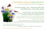Flyer A4 farbig Fr hlingsmarkt Auholzsaal, 21. April 2018 · und die Landfrauen Sulgen und Umgebung Das Austellerverzeichnis befindet sich auf der Rückseite . Myriam Caparrelli Kräutersalben