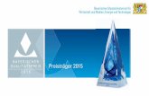 Bayerischer Qualitätspreis 2015 – Preisträger · Bayerischen Staatsministerium des Innern, für Bau und Verkehr in der Kategorie ... Controlling & TQM Artikel CW Fasern & Garne