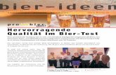 Hervorragende Qualität im Bier-Test - bierig.ch · Die «pro-bier» wurde zum zweiten Male durchgeführt. In diesem Jahr standen Spezialbiere und ... 23.7 % beugt der Osteoporose